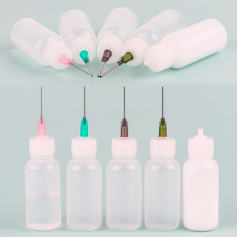 12PCS Glue Applicators Bottles,30ml Plastic Squeezable Dropper Bottles with Blunt