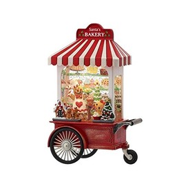 Regency International Candy Cart Water Globe, 10 inches, Multi-Color, USB or Battery Operated with Timer, Led Lights