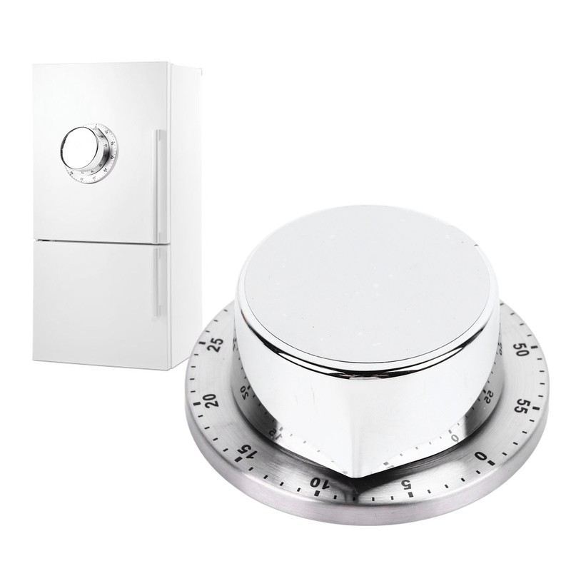 Kitchen Timer Stainless Steel Countdown Timer Clock Mechanical Kitchen Timer