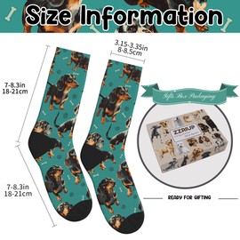 ZZRIUP Dogs Socks for Women Men, Novelty Gifts for Dogs Lover, Dog Mom Gifts for Women Wife, Dog Dad Gifts, Dachshund, One Size