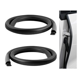 2PCS 2.62Ft Adjustable Automotive Weather Stripping Door Seal,Open-end Car Door Weather Stripping with Upgraded U-Shaped Fixing Steel Strip & Bayonet,Thickened Car Rubber Edge Trim