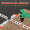 Woodworking Ruler Scribing Tool 2 In 1 Multifunctional Aluminum Alloy