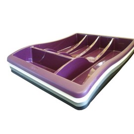 Whitefurze Cutlery Tray, Plastic, Silver