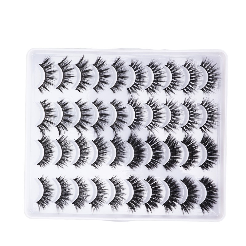 20 Pairs 6D False Eyelashes 4 Styles Long Thick Semi