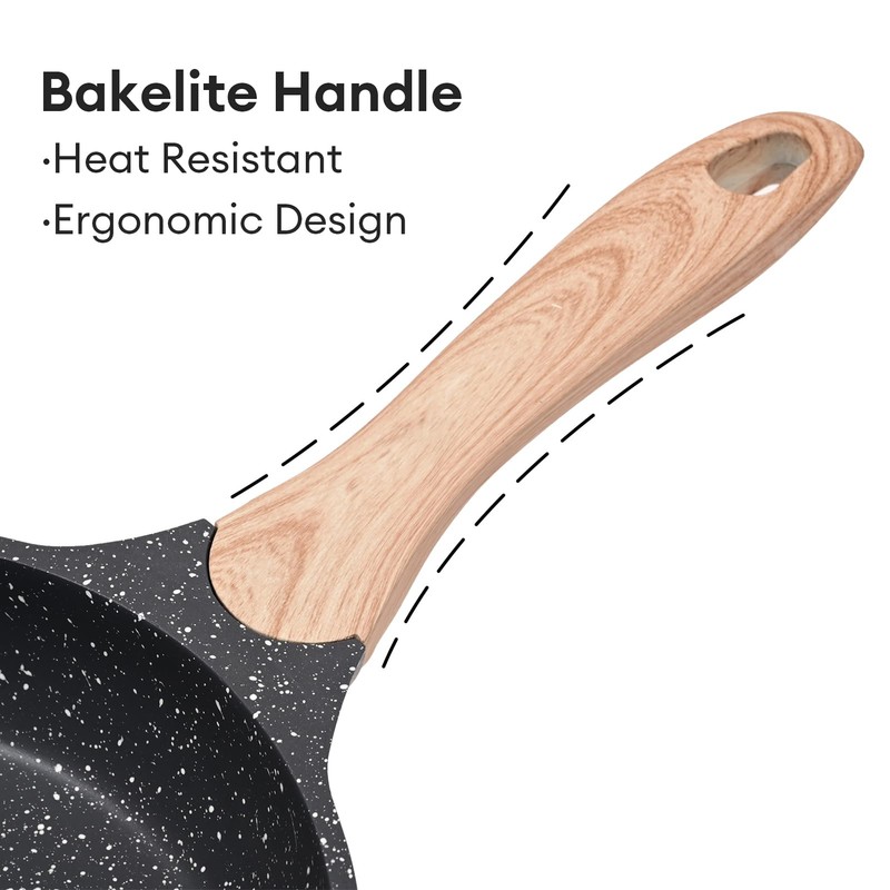 JEETEE Nonstick Frying Pans Set, Nonstick Omelette Skillet Set 3