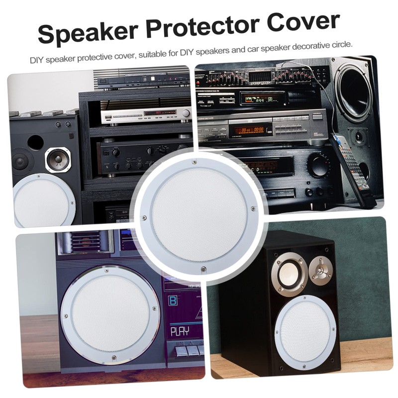 Gatuida Set of 2 Speaker Covers Steel Mesh Grille Protectors
