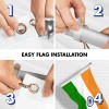 G128 Flag Pole 6FT Silver Tangle Free & India Indian