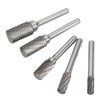 Double Cut Carbide Burrs Rotary Files Set 6mm Shank for