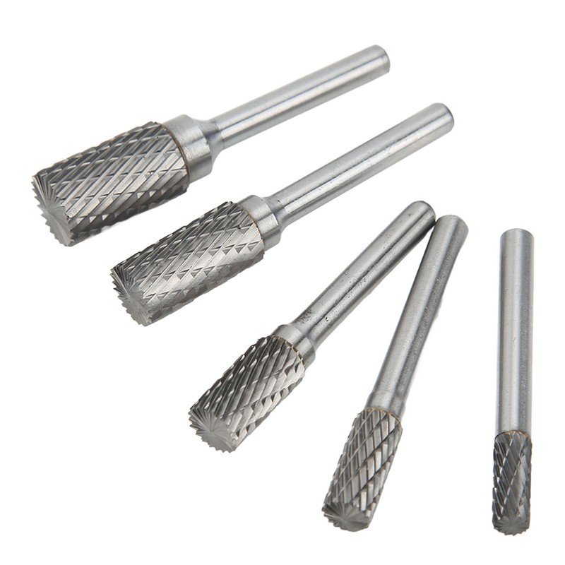 Double Cut Carbide Burrs Rotary Files Set 6mm Shank for