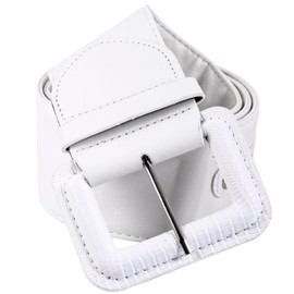 KYEYGWO Women's PU Leather Belt with Adjustable Pin Buckle, Wide Waist Belt, Women's Dress Belt, Classic Casual Belt for Shirt, Wind Jacket, Coat, White