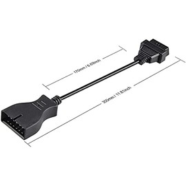 PARANNIC OBD Diagnostic Extension Adapter Cable 12 Pin OBD1 to 16 Pin OBD2 Connector Diagnostic Adapter Cable for GM Vehicles