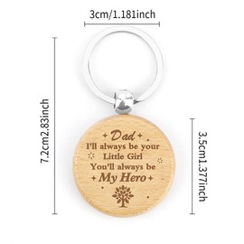 RRIGETEN Gifts for Dad,Father's Day Gifts,Presents for Father,Daddy Birthday Gift,Step Dad Father's Day Gift,Present for Daddy,Father Gifts from Son,Wooden Keying