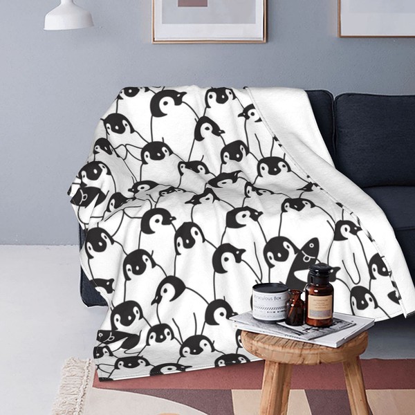 Jumsky Penguin Throw Blankets for Girls Kids Warm Flannel Couch