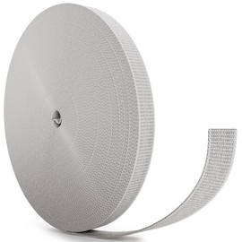 MEISTERBAU - 50m Rolladengurt 14mm [Made in Germany] - Rolladenband für Rollläden an Türen und Fenster - Extrem Reißfest & UV-Stabil - Rollladengurt mit starken Kanten (Grau)