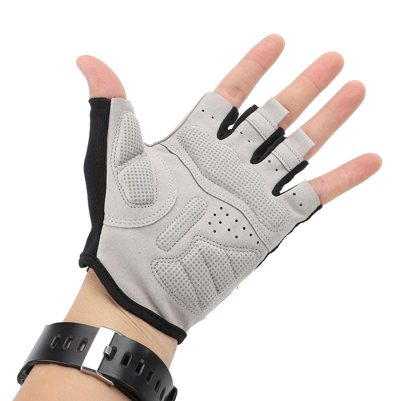 Men Cycling Half Finger Gloves Anti Slip Shock Absorption Bicycle