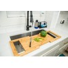 Lipper International 8841 Bamboo Wood Over-the-Sink Expandable Cutting Board, 34"