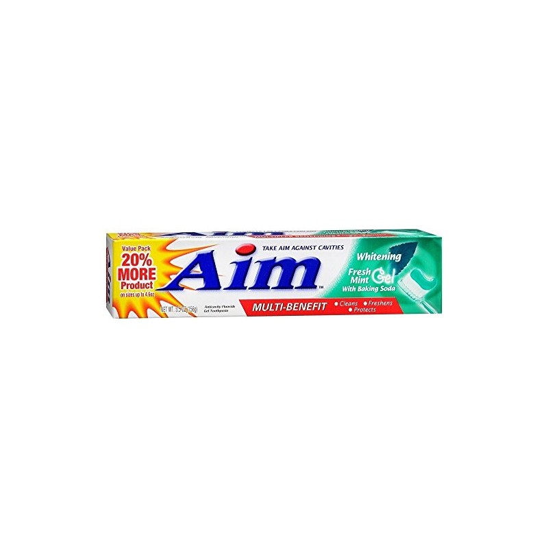 AIM TOOTHPASTE WHITENING MINT FLAVOR 5.5 Z (156g) Packs of