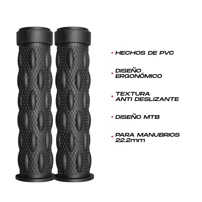 Puños De Goma Manubrio De Bicicleta MTB Antiderrapante 125mm