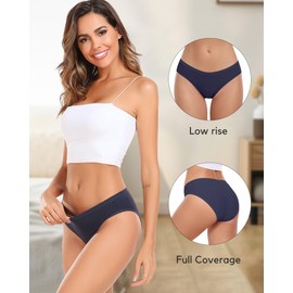 Xibing Womens Underwear Breathable Mesh Bikini Panties Stretch Hipster Full Coverage Ladies Underwear Quick Dry Underpants 7-Pack S-XXL(X7002-M-Coffee)