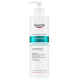 EUCERIN DermoPure Gel de Limpieza Concentrado 400ml Gel Facial con Ácido Salicílico para Rostro y Cuerpo, Anti-Manchas, Anti-Imperfecciones, Anti-Bril