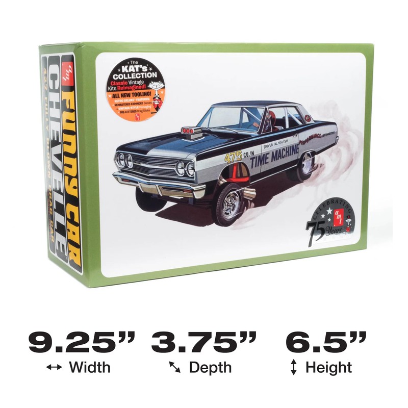 AMT 1/24 1965 Chevy Chevelle AWB Time Machine Plastic Model