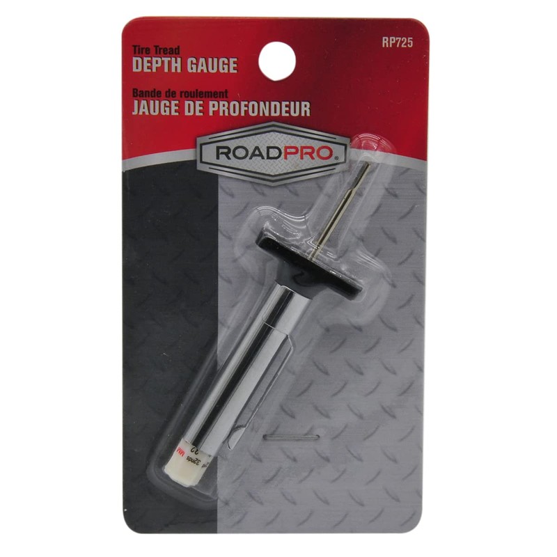 RoadPro RP725 Tire Tread Depth Gauge with Dual Calibration