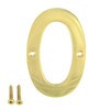 ZhongWang Hardware ZW-A200 4 Inch Bright Brass House Number 0/ZhongWang