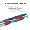 ‌AYCHOLIZ 6pcs Carbide CNC Drill Bit Set - 55 HRC