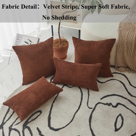 Home Brilliant 50x50 Cushion Cover, Brown Cushion Covers for Indoor Daily Use, Supersoft Handmade Decorative Square Pillow Case, Set of 2 (50cm x 50cm, Brown)