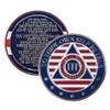 Stars and Stripes Alcoholics Anonymous Chip with 7th Step Prayer