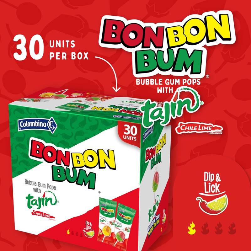 Colombina Bon Bon Bum Tropical Passion Fruit & Watermelon with