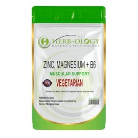 HB Zinc, Magnesium & B6 | 120 High Strength Capsules - 10mg Zinc, 150mg Magnesium Aspartate & 4mg Vitamin B6 per Capsule | B6 Supplements for Men | Non-GMO Gluten Allergen & Filler Free | Made in UK