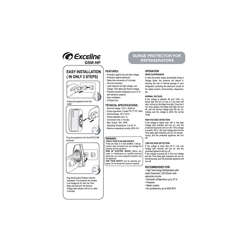 Protector de voltaje para REFRIGERADORES y NEVERAS