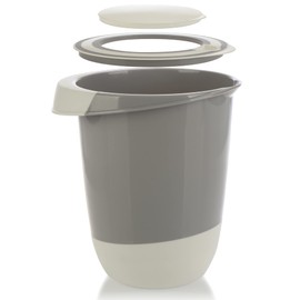 COM-FOUR® 1 x Mixing Bowl 1.5 L - Dough Bowl with Stop Base, Pourer and Non-Slip Handle - Kitchen Accessories [Selection Varies] (1 Piece - Varies)