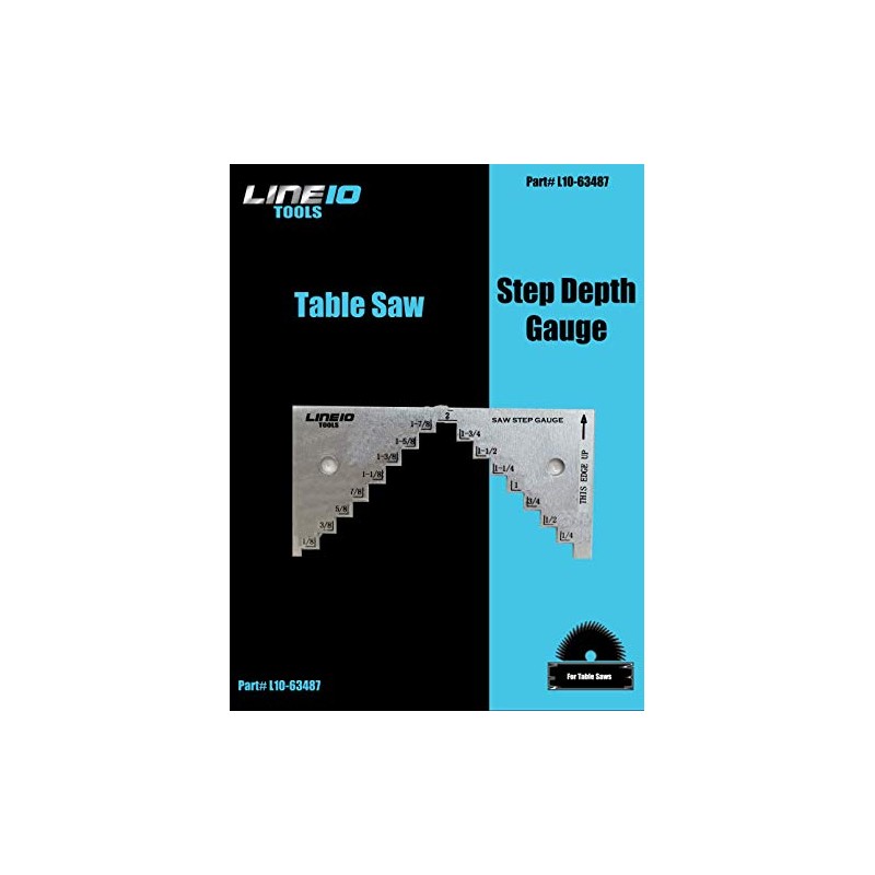 LINE10 Tools Table Saw Step Gauge, Setup Cutting Blade Height