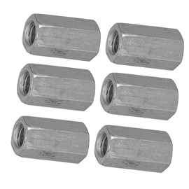 Pack of 10 Spacers Galvanised Carbon Steel Long Hex Nut Screw Connection Nut Industrial Construction Fasteners (M6 x 18)