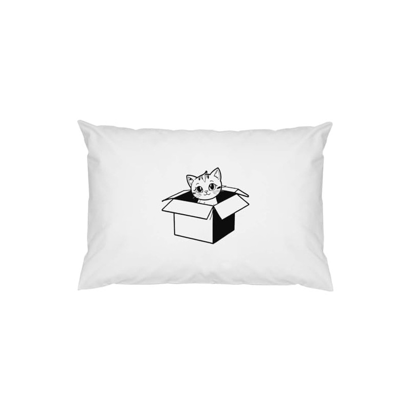 2 x 'Cat In a Box' Cotton Pillow Cases (PW00033533)