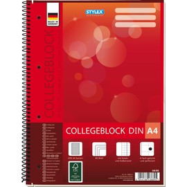 Stylex Spiral Pad College A4 80 Sheets Squared