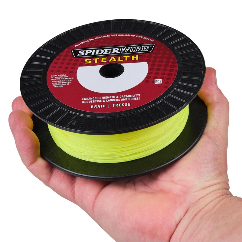 Spiderwire Caña De Pescar Tejida Amarillo