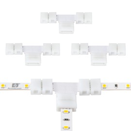 Armacost Lighting SureLock Pro 2 Pin LED Strip Light Tape to Tape T Connectors (4 Pack) 560050