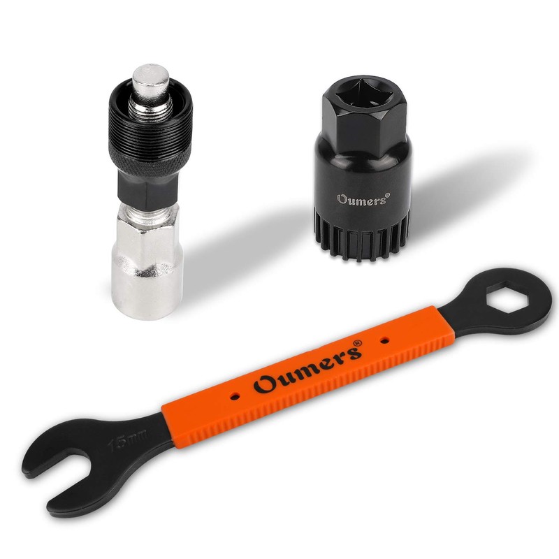 Oumers Bike Crank Puller Tool Set, Bike Crank Extractor Bike