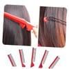 Beavorty 5pcs Red Folding Hair Comb Portable Anti-static Double-sided Hair