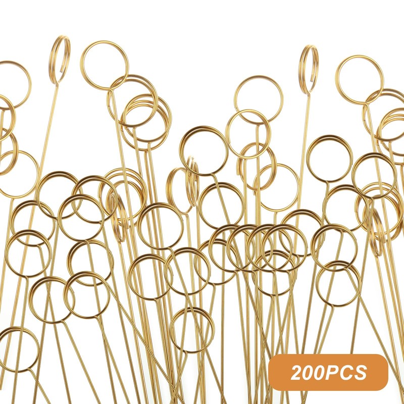 CertBuy 200PCS Metal Wire Floral Place Card Holder