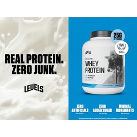 Levels Nutrition Levels Grass Fed Whey Protein Powder, No Artificials, 25G of Protein, Unflavored, 5LB
