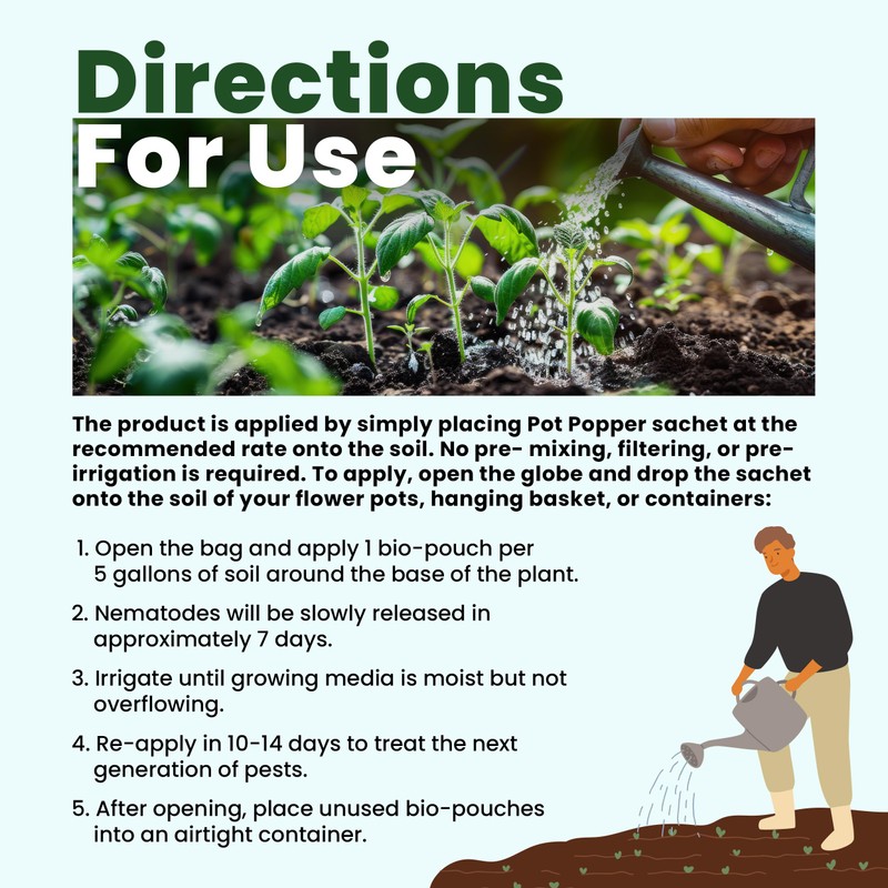 The Environmental Factor Nematodes Organic Insect Control Pot Popper, Controls