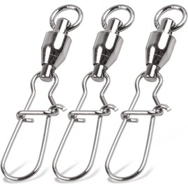 OROOTL Pack of 30 Ball Bearing Swivel Fishing with Duo Lock Snap, Fishing Swivels Saltwater Fishing Accessories Fishing Hooks Fishing Line Fishing Lure Connector Fishing Leaders Set