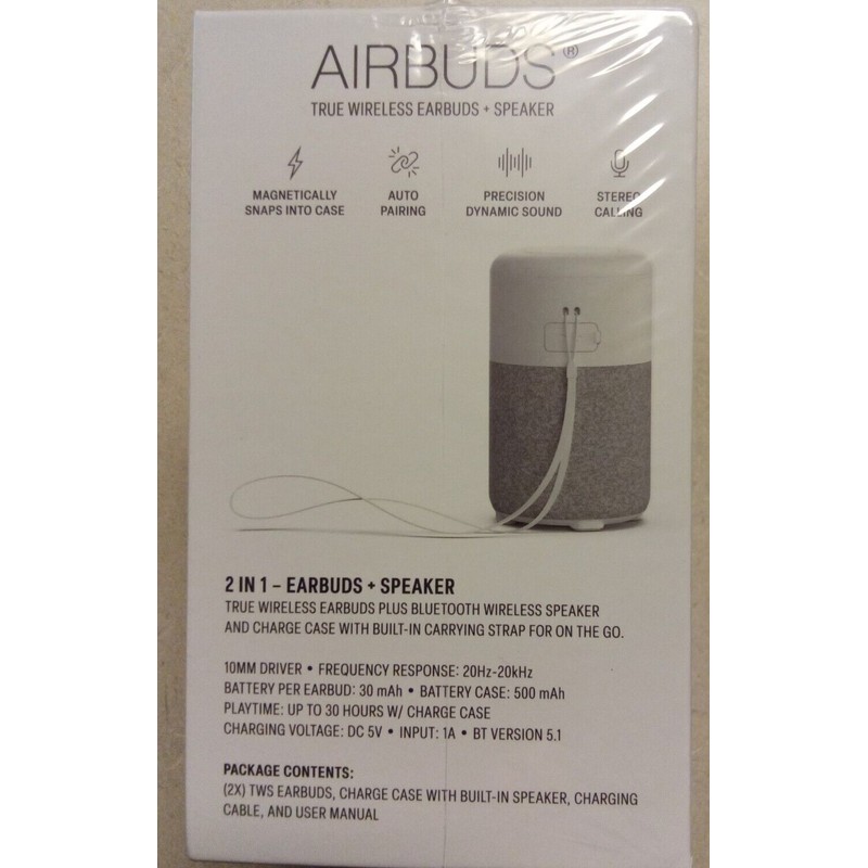 InEar Air Magnetic Airbuds, True Wireless Earbuds w/Bluetooth 2-IN-1 Speaker.