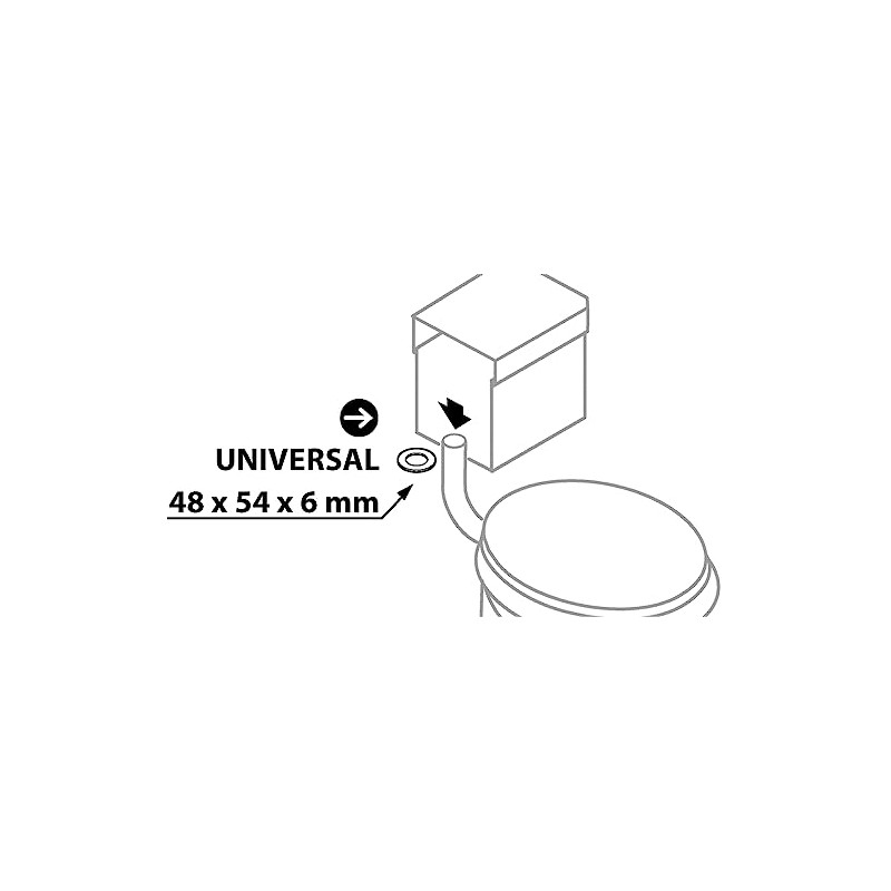 Sanitop-Wingenroth Cistern Gasket Set, 2 Piece Set, Gasket Assortment, Rubber