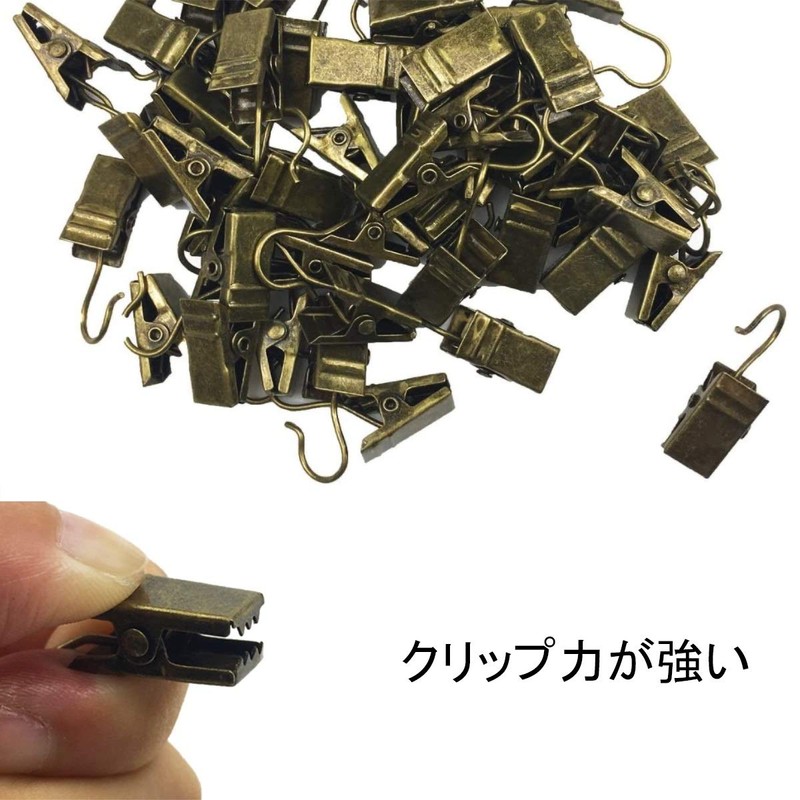KaiYi Curtain Clips, Strong Stainless Steel Curtain Hook Clips, Set
