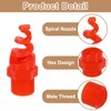 sourcing map 6Pcs Spiral Cone Nozzles, 3/8" Male PP Plastic